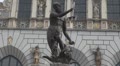Neptune Fountain in old Town in Gdansk, Poland Footage