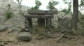 Beautiful ancient stone bench Footage