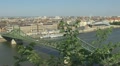 Panoramic view of Liberty Bridge, Budapest, Hungary Footage