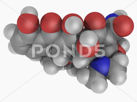Stock Illustration of doxycycline drug molecule