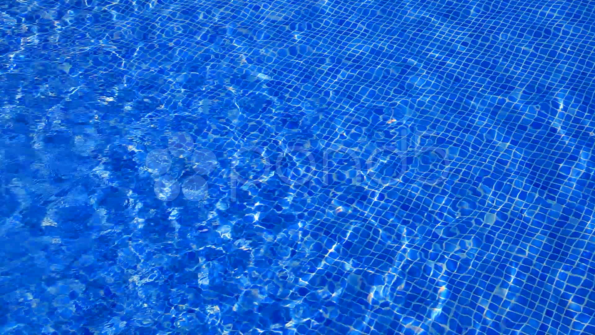 Blue Tiles Pool Water Reflection Ripple As A Summer Vacation Concept ...