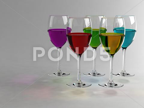Stock Illustration of Colorful alcoholic beverages