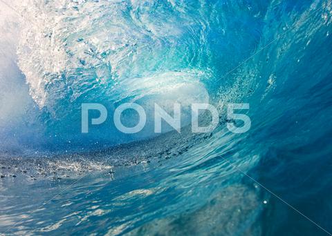 Stock photo of blue ocean wave