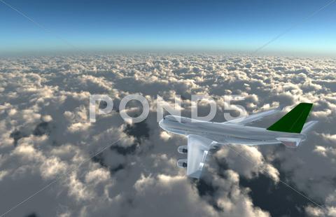 Stock Illustration of airplane away