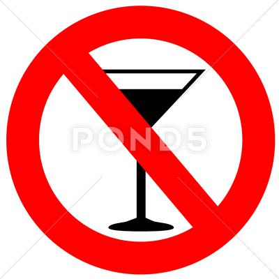 Stock Illustration of No Alcohol Sign