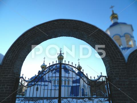 Stock photo of gate to the temple