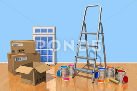 Stock Illustration of Home renovation concept