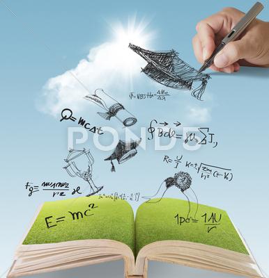 Stock Illustration of hand drawn graduation celebration