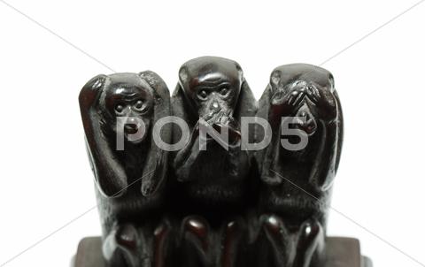 Stock photo of hear speak see no evil