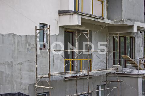 Stock photo of House construction site