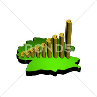 Stock Illustration of euro graph on germany