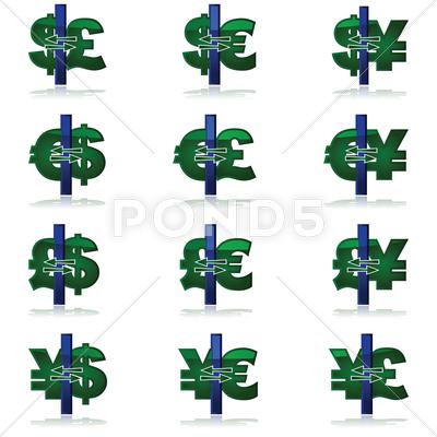 Stock Illustration of currency conversion
