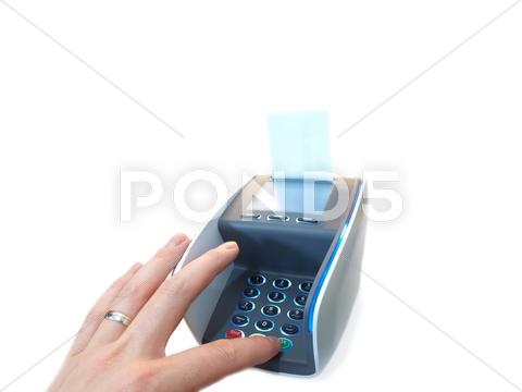 Stock photo of Entering PIN