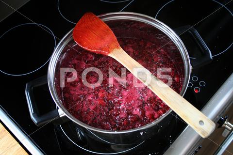 Stock photo of jam making