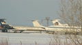 UFA, RUSSIA - December 15: Aircraft at the airport in Ufa Footage