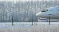 UFA, RUSSIA - December 15: Aircraft at the airport in Ufa Footage