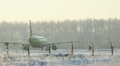 UFA, RUSSIA - December 15: Aircraft at the airport in Ufa Footage