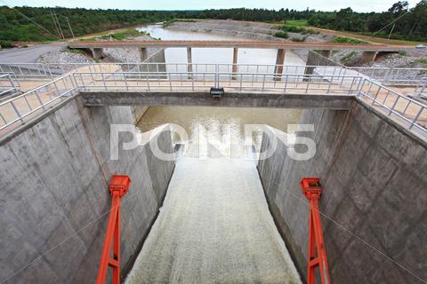 Stock photo of dam gate