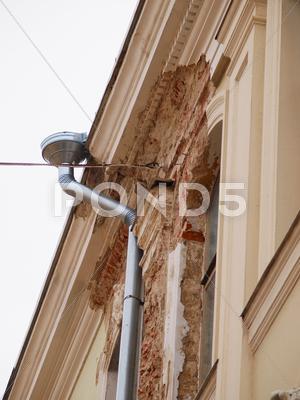 Stock photo of damaged exterior