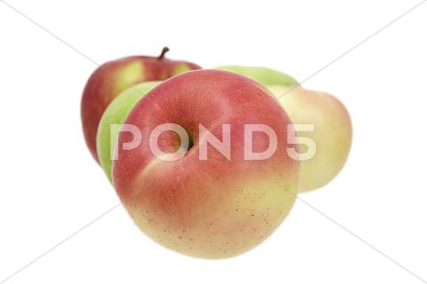 Stock photo of apples on a white background
