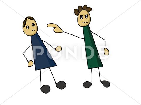 Stock Illustration of bully child concept