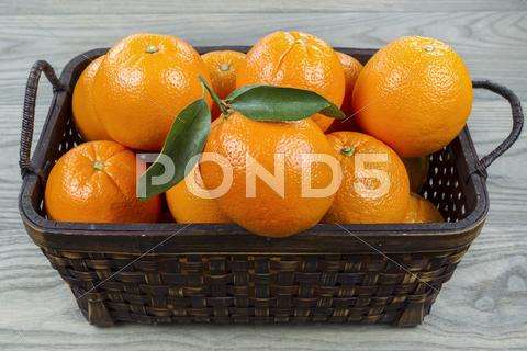Stock photo of basket of fresh fruit