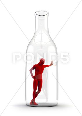 Stock Illustration of Life in the bottle