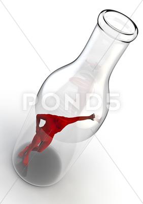 Stock Illustration of Life in the bottle