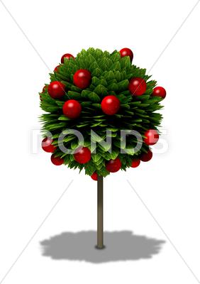 Stock Illustration of stylized apple tree