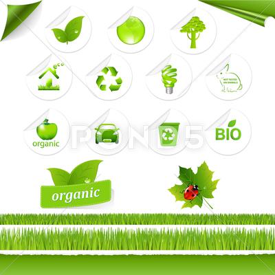 Stock Illustration of eco set