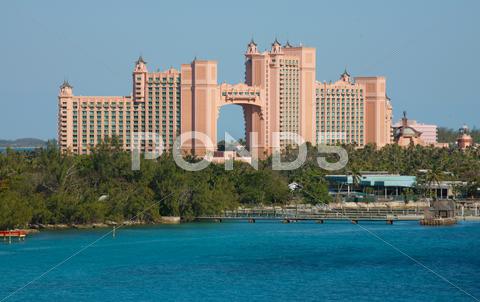 Stock photo of nassau-feb4: atlantis paradise island feb 4, 2013 in nassau, bahamas. the roy