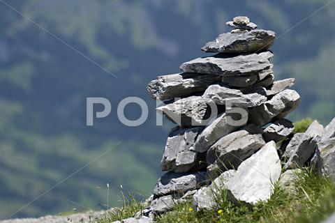 Stock photo of summer alps glacier grey monk peak tourism virgo