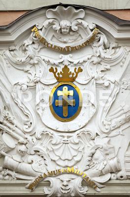 Stock photo of church exterior carvings