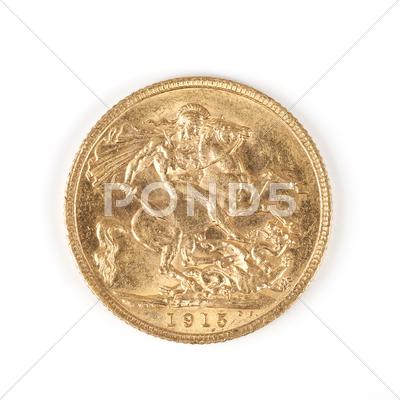 Stock photo of gold sovereign