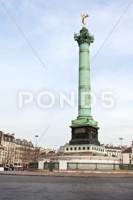 Stock photo of july column on place de la bastille