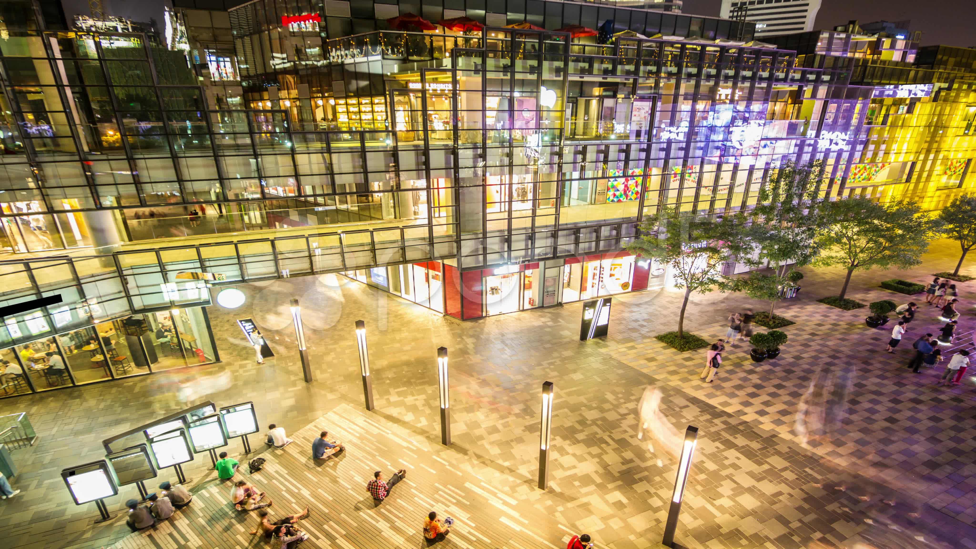 4K Resolution Shopping Mall Night Time Lapse Stock Video 22418543 | HD ...