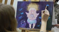 Painting drawing - oil. Video