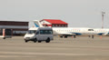 The runway of the international airport Ufa Footage