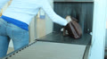 X-Ray Inspection System. Luggage at the airport Footage