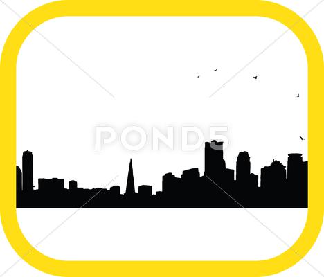 Stock Illustration of black city