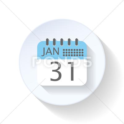 Stock Illustration of calendário ícone plana