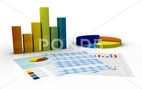 Stock Illustration of financial analysis