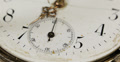 Ultra HD 4K UHD Grandfather Vintage Old Clock Face Dial Close Up Arabic Rotating Video