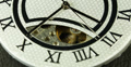 Ultra HD 4K Vintage Old Clock Face Dial Close Up Roman Numerals Hand Rotating Video