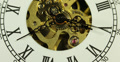Ultra HD 4K Time Flying Close Up Clock Face Dial Busy Office Rush Hour Deadline Video