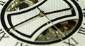 Retro Clock Watch Face Dial Classic Hands Seconds Passing Rush Hour Mechanism Video