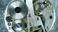 Silver Old Mechanism Clock Gearwheels Watch System Jewels Engine Drive Working Video