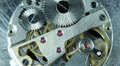 Old Stopwatch Clock Gears Mechanism Rotating Close Up Gearing Watchmaker Round Video