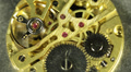 Time Watch Interior Clock Gears Mechanism Balance Spiral System Spinning Working Video