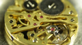 Close Up View Gears Old Mechanism Horologe Antiquity Complex System Motion Time Video